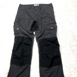 Fjallraven Mens Pants 37X31 Gray Black Barents Pro Trousers Outdoor Hiking